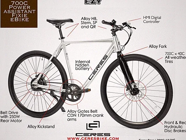 700C Alloy Power Assist Fixie Bike meet ISO4210/EN 15194/UL 2847 Best buy