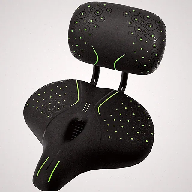 Bike Seat with Backrest Oversized Comfortable Ergonomic Design Bicycle Saddle...