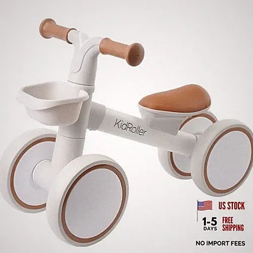 Kid's Balance Bikes for 1 Year Old Boys and Girls, 12-24 Months Toddler White